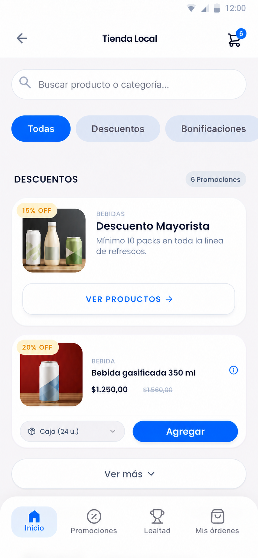 Listado de descuentos y promociones con productos genéricos en Nilo Commerce